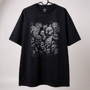 Vintage Famous Stars and Straps Skull Graphic Tee XL Black Made in USA